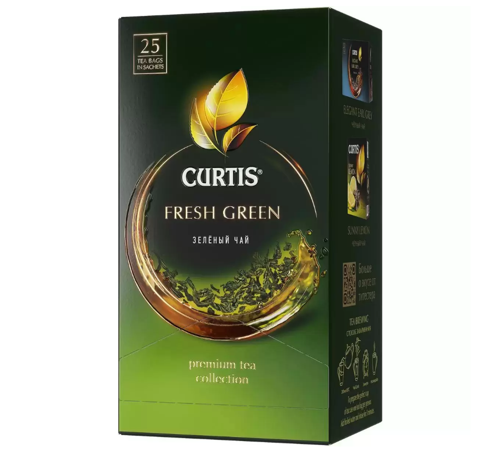 Куртис чай зеленый Фреш Грин. Кертис чай зеленый Фреш Грин 25 СШ. Чай зелен. Curtis "Fresh Green", 25 пак. Чай Кертис сашет. Зеленый чай 25 пакетиков